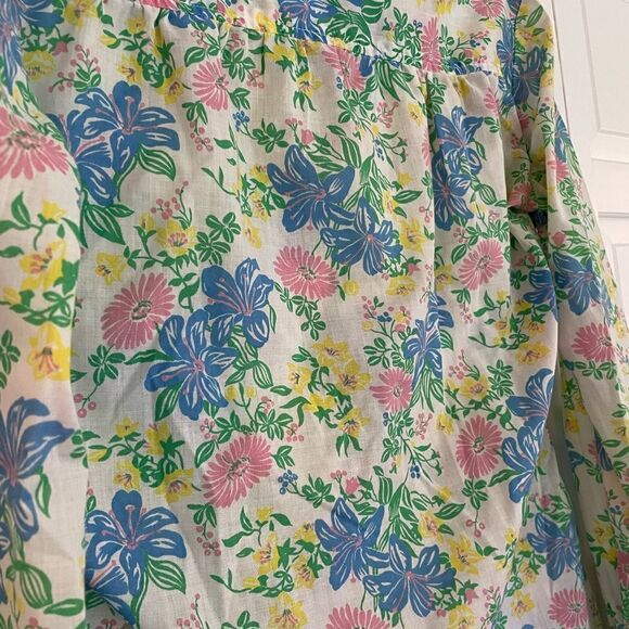 SALE David brooks bright floral button down size 10 - Picture 5 of 8